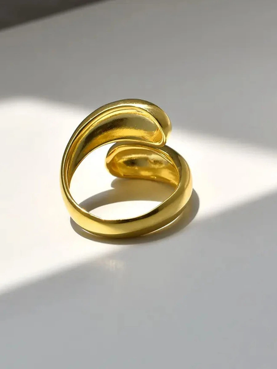 Simple Style Geometric Sterling Silver Plating Open Rings 4 Simple Style Geometric Sterling Silver Plating Open Rings - Image 4