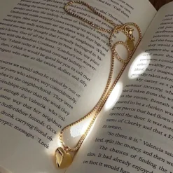 Commute Heart Shape Sterling Silver Plating Gold Plated Pendant Necklace