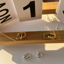 1 Pair IG Style Simple Style Solid Color Plating Sterling Silver 18K Gold Plated Earrings 11 1 Pair IG Style Simple Style Solid Color Plating Sterling Silver 18K Gold Plated Earrings -Deals Glis Jewel Store 1666689090986315776 1