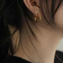 1 Pair Basic Modern Style Geometric Plating Sterling Silver Earrings -Deals Glis Jewel Store 1666689256707461120