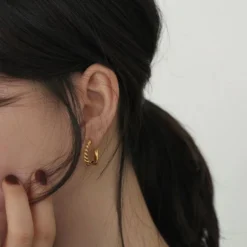 1 Pair Basic Modern Style Geometric Plating Sterling Silver Earrings -Deals Glis Jewel Store 1666689273119772672