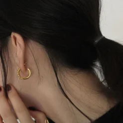 1 Pair Basic Modern Style Geometric Plating Sterling Silver Earrings -Deals Glis Jewel Store 1666689274239651840