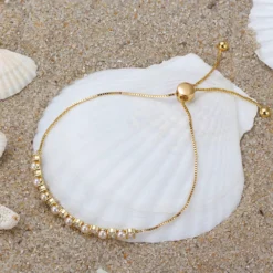 Elegant Round Sterling Silver Plating Inlay Freshwater Pearl Zircon Bracelets -Deals Glis Jewel Store 1666689318648942592