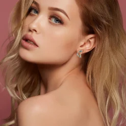 1 Pair Elegant Butterfly Plating Inlay Sterling Silver Zircon Ear Studs -Deals Glis Jewel Store 1666689503647109120