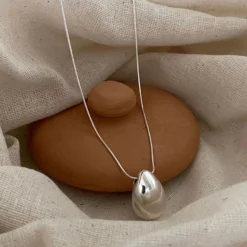 Basic Lady Korean Style Water Droplets Sterling Silver Plating Pendant Necklace 11 Basic Lady Korean Style Water Droplets Sterling Silver Plating Pendant Necklace -Deals Glis Jewel Store 1666692051196055552 1