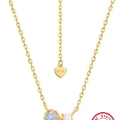 Elegant Oval Heart Shape Sterling Silver Inlay Zircon White Gold Plated Pendant Necklace -Deals Glis Jewel Store 1666727270049517568 1