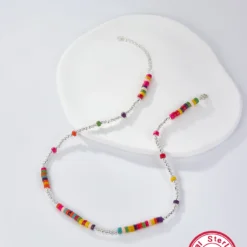 Casual Elegant Colorful Sterling Silver White Gold Plated Necklace -Deals Glis Jewel Store 1666728496728248320 1