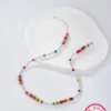 Casual Elegant Colorful Sterling Silver White Gold Plated Necklace