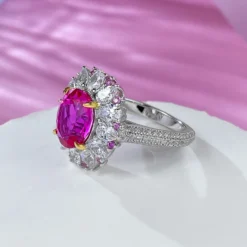 Sweet Color Block Oval Sterling Silver Inlay Zircon Rings 9 Sweet Color Block Oval Sterling Silver Inlay Zircon Rings -Deals Glis Jewel Store 1666973581860540416