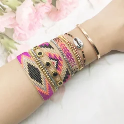 Ethnic Style Geometric Alloy Glass Beaded Women'S Bracelets