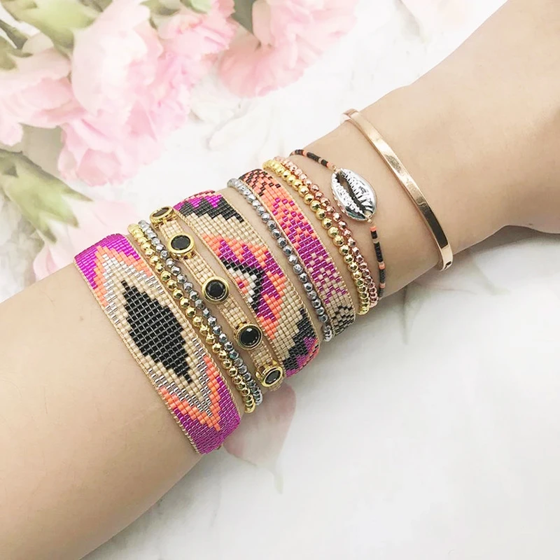 Ethnic Style Geometric Alloy Glass Beaded Women'S Bracelets 1 Ethnic Style Geometric Alloy Glass Beaded Women'S Bracelets