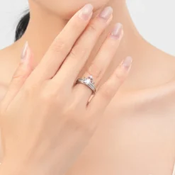 Elegant Glam Crown Sterling Silver Plating Inlay Zircon Rhodium Plated Open Rings -Deals Glis Jewel Store 1667093029913235456 1