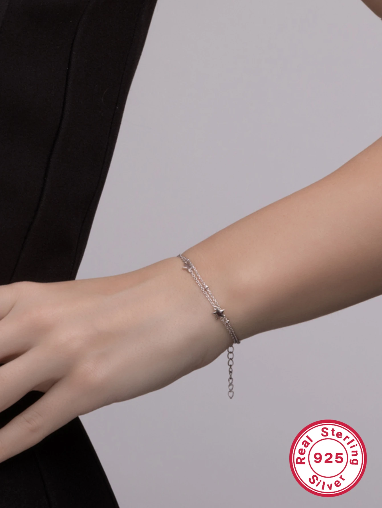 Lady Star Sterling Silver Plating White Gold Plated Bracelets 2 Lady Star Sterling Silver Plating White Gold Plated Bracelets - Image 2