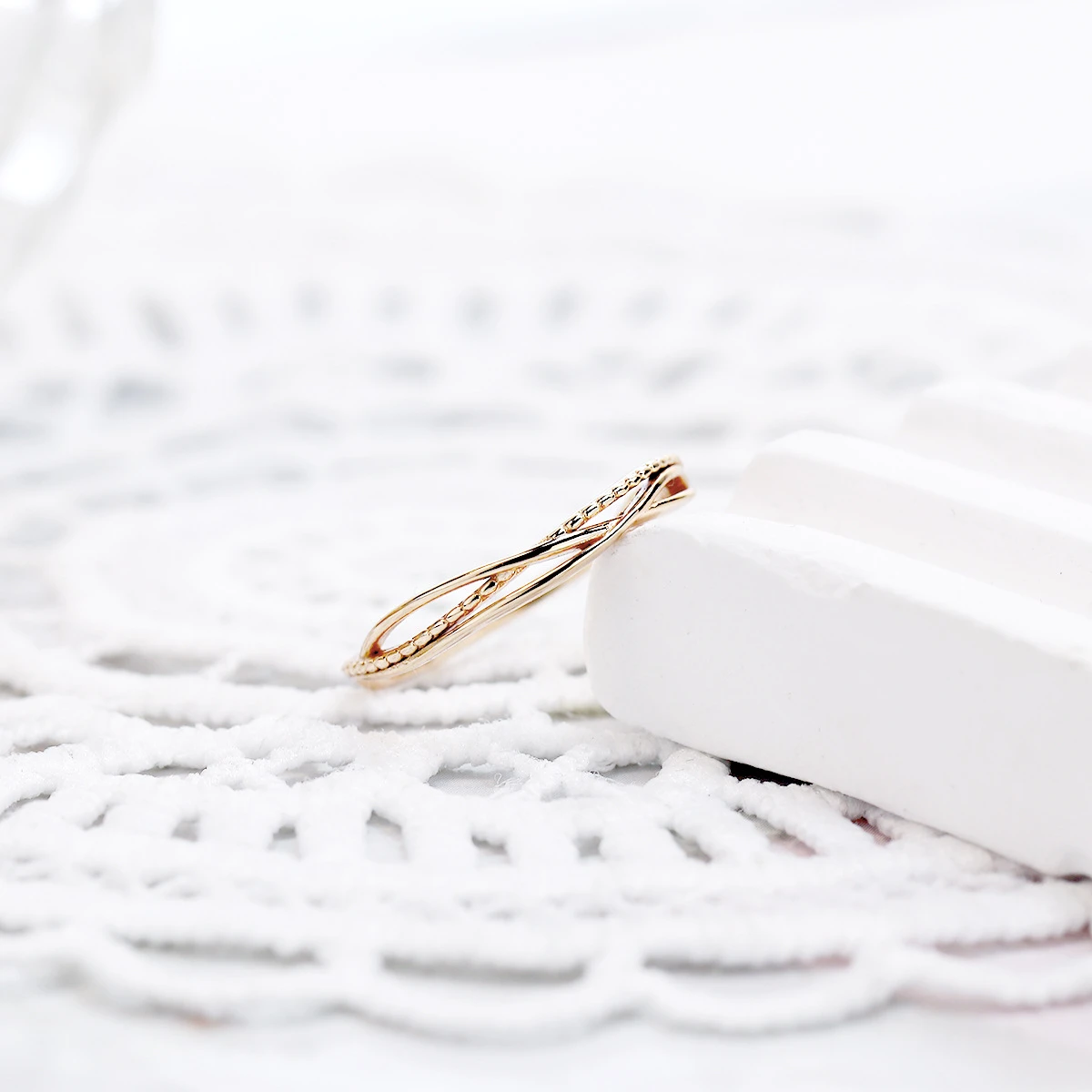 Simple Style Waves Sterling Silver Gold Plated Rings In Bulk 4 Simple Style Waves Sterling Silver Gold Plated Rings In Bulk - Image 4