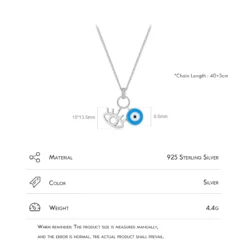 IG Style Casual Devil'S Eye Sterling Silver Enamel Plating Inlay Zircon Rhodium Plated Pendant Necklace -Deals Glis Jewel Store 1667394836451430400