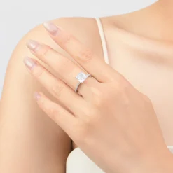 IG Style Elegant Shiny Square Sterling Silver Plating Inlay Zircon Rhodium Plated Rings -Deals Glis Jewel Store 1667404761353293824