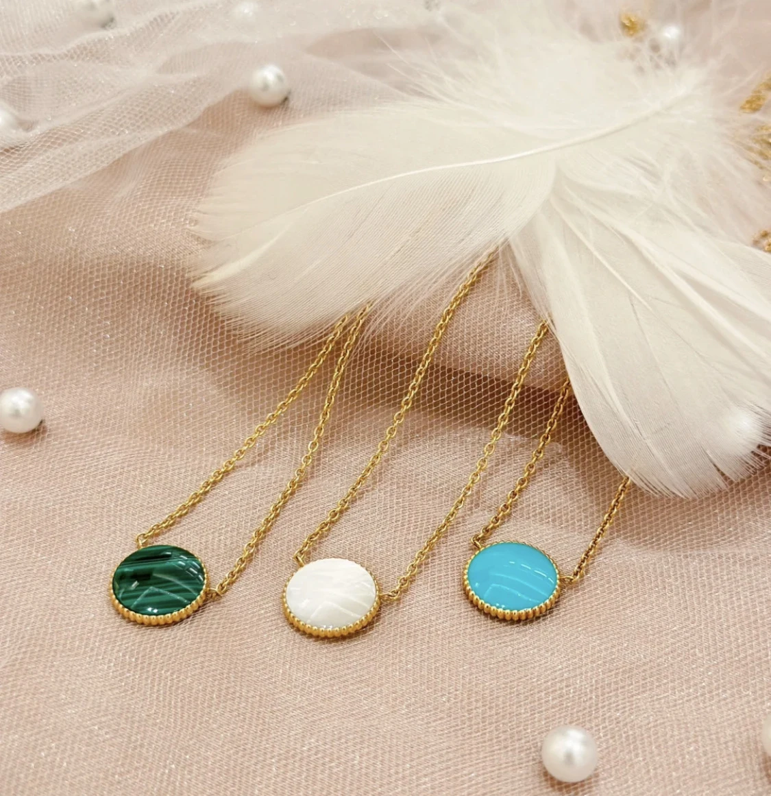 Retro Simple Style Round Star Sterling Silver Inlay Turquoise Agate Shell Pendant Necklace 4 Retro Simple Style Round Star Sterling Silver Inlay Turquoise Agate Shell Pendant Necklace - Image 4