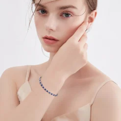 Simple Style Round Sterling Silver Inlay Zircon Tennis Bracelet -Deals Glis Jewel Store 1667443008083202048