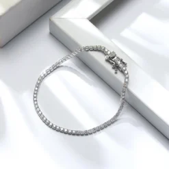 Simple Style Solid Color Sterling Silver Inlay Zircon Bracelets 7 Simple Style Solid Color Sterling Silver Inlay Zircon Bracelets -Deals Glis Jewel Store 1667443023069450240