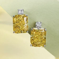 1 Pair Simple Style Square Inlay Sterling Silver Rhinestones Ear Studs -Deals Glis Jewel Store 1667444939774103552