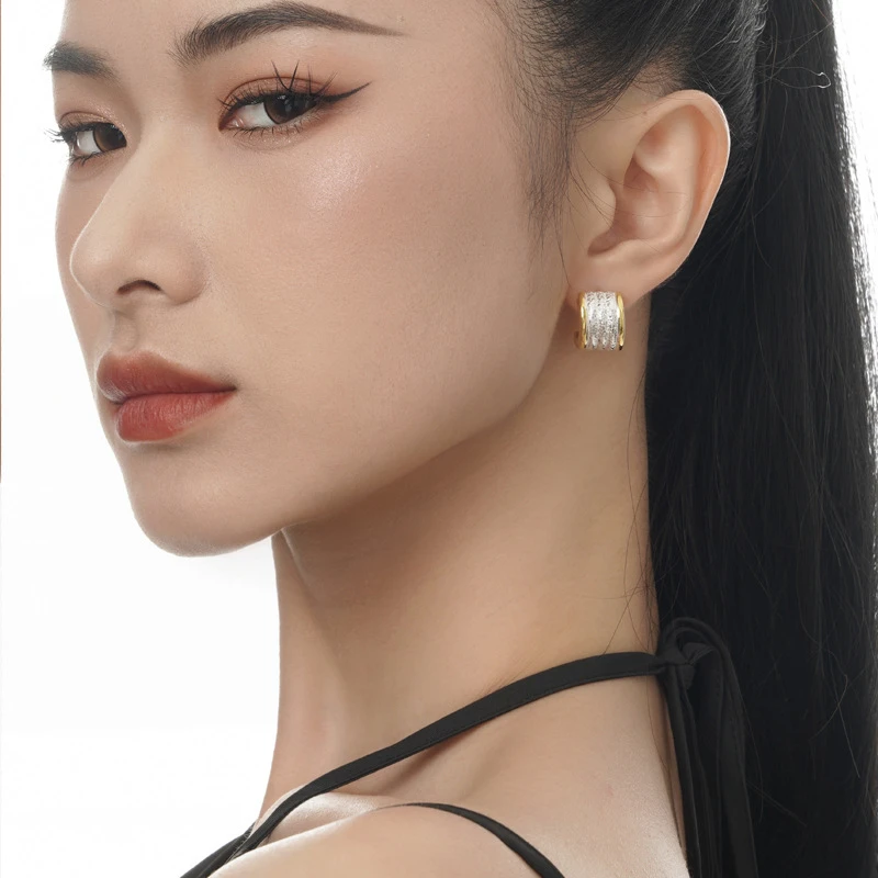 1 Piece Modern Style C Shape Plating Sterling Silver Earrings 5 1 Piece Modern Style C Shape Plating Sterling Silver Earrings - Image 5