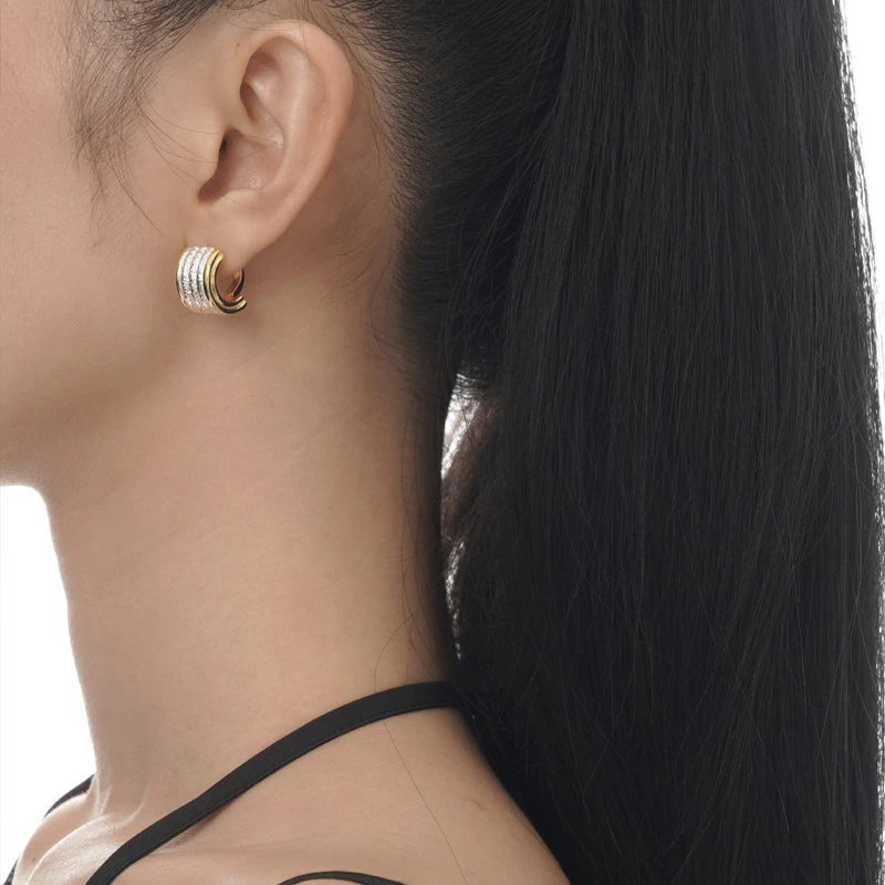 1 Piece Modern Style C Shape Plating Sterling Silver Earrings 4 1 Piece Modern Style C Shape Plating Sterling Silver Earrings - Image 4