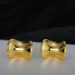 1 Pair Artistic Solid Color Plating Sterling Silver Ear Studs 8 1 Pair Artistic Solid Color Plating Sterling Silver Ear Studs -Deals Glis Jewel Store 1668855855929495552