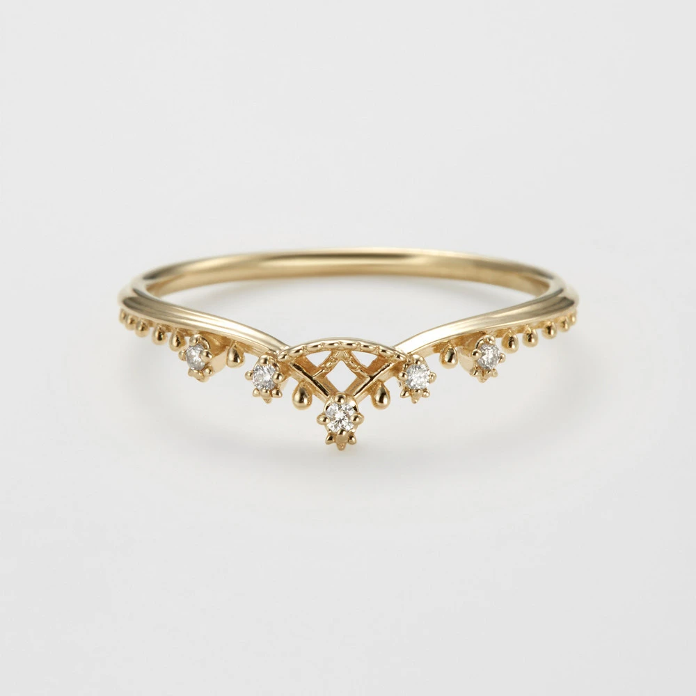 Classic Style V Shape Sterling Silver Plating Inlay Zircon 14K Gold Plated Rings 1 Classic Style V Shape Sterling Silver Plating Inlay Zircon 14K Gold Plated Rings