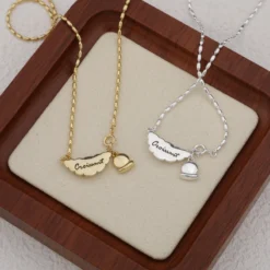 Modern Style Geometric Sterling Silver Polishing Pendant Necklace