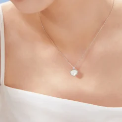Elegant Simple Style Shell Sterling Silver Rose Gold Plated White Gold Plated Shell Zircon Pendant Necklace In Bulk -Deals Glis Jewel Store 1669634792825688064 1