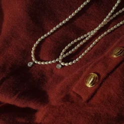 1 Piece Simple Style Solid Color Inlay Freshwater Pearl Zircon Pendant Necklace -Deals Glis Jewel Store 1669648106297364480