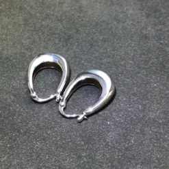 1 Pair IG Style Simple Style Oval Plating Sterling Silver Rose Gold Plated Rhodium Plated Hoop Earrings -Deals Glis Jewel Store 1670733866547154944