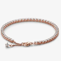 Simple Style Shiny Round Sterling Silver Zircon Tennis Bracelet In Bulk -Deals Glis Jewel Store 1671035722339061760
