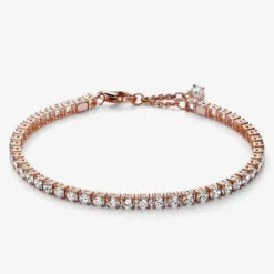 Simple Style Shiny Round Sterling Silver Zircon Tennis Bracelet In Bulk -Deals Glis Jewel Store 1671035722456502272