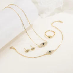 IG Style Casual Devil'S Eye Sterling Silver Zircon Necklace In Bulk -Deals Glis Jewel Store 1672419220471812096