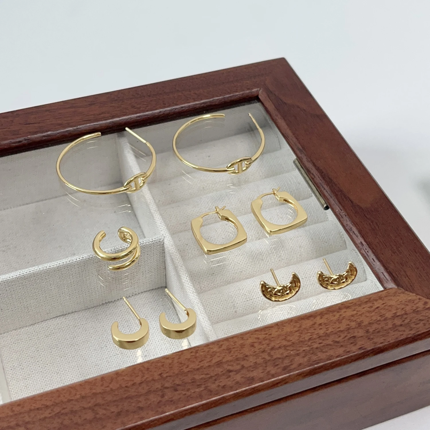 1 Pair Simple Style Geometric Plating Sterling Silver Earrings 2 1 Pair Simple Style Geometric Plating Sterling Silver Earrings - Image 2