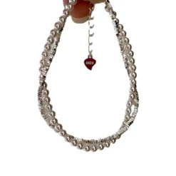 Wholesale Jewelry Lady Solid Color Artificial Pearl Sterling Silver Beaded Bracelets -Deals Glis Jewel Store 1672865157996482560