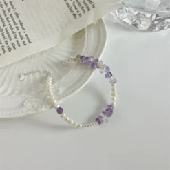 Wholesale Jewelry Elegant Geometric Crystal Sterling Silver Pearl Bracelets -Deals Glis Jewel Store 1673143247016431616