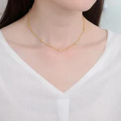 Basic Heart Shape Sterling Silver 18K Gold Plated Necklace In Bulk -Deals Glis Jewel Store 1673505011566514176 1
