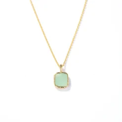 Simple Style Square 18K Gold Plated Natural Stone Sterling Silver Wholesale Pendant Necklace -Deals Glis Jewel Store 1673505686136426496