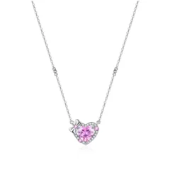 Sweet Heart Shape Sterling Silver Zircon Pendant Necklace In Bulk -Deals Glis Jewel Store 1674248291816181760