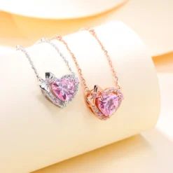 Sweet Heart Shape Sterling Silver Zircon Pendant Necklace In Bulk -Deals Glis Jewel Store 1674248293984636928 1