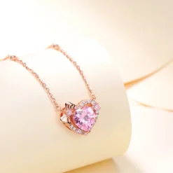 Sweet Heart Shape Sterling Silver Zircon Pendant Necklace In Bulk -Deals Glis Jewel Store 1674248315270729728