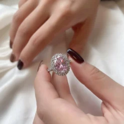 Elegant Sweet Shiny Geometric Sterling Silver High Carbon Diamond Rings In Bulk -Deals Glis Jewel Store 1674264640785354752