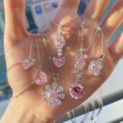 Classic Style Water Droplets Flower Sterling Silver Zircon Pendant Necklace In Bulk 9 Classic Style Water Droplets Flower Sterling Silver Zircon Pendant Necklace In Bulk -Deals Glis Jewel Store 1674265634025902080