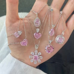 Classic Style Water Droplets Flower Sterling Silver Zircon Pendant Necklace In Bulk 8 Classic Style Water Droplets Flower Sterling Silver Zircon Pendant Necklace In Bulk -Deals Glis Jewel Store 1674265706386034688