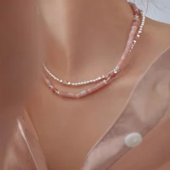 Simple Style Artistic Geometric Imitation Pearl Natural Stone Sterling Silver Wholesale Necklace -Deals Glis Jewel Store 1674611033555210240 1