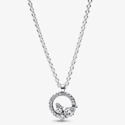 Basic Butterfly Sterling Silver Artificial Gemstones Pendant Necklace In Bulk -Deals Glis Jewel Store 1675036996210397184