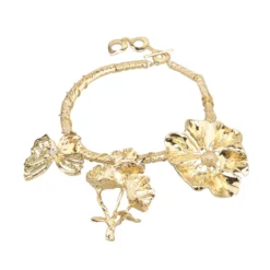 Exaggerated Printing Flower Gold Plated Alloy Metal Wholesale Choker -Deals Glis Jewel Store 1675047403587244032