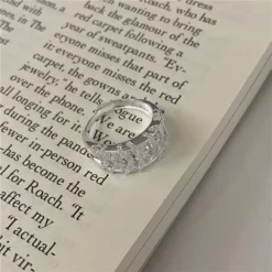 Retro Solid Color Sterling Silver Zircon Rings In Bulk -Deals Glis Jewel Store 1675759202007650304